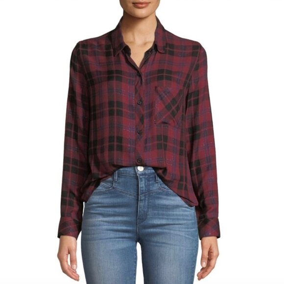Rails Hunter Button Up Plaid Collared Shirt Flannel Top Western Casual Preppy XL - Picture 1 of 11